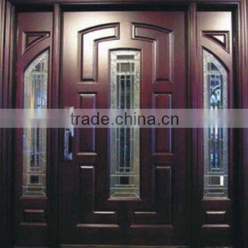 Modern Glass Wooden Main Doors With Side Lite DJ-S806