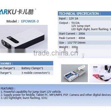 2014 new design Original PATENT carku mini jump start for 12v car