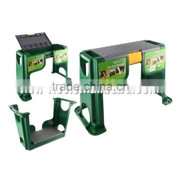 3 in 1 Garden Kneeler Bench Chair Stool Seat With Tool Box