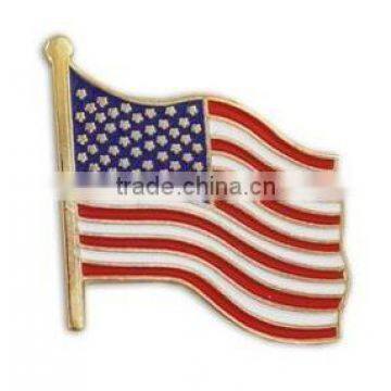 USA big flag lapel pin cheap custom badge