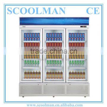 Static Cool Three Glass Door Drink Fridge photo-5