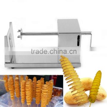 1pcs Stainless Steel Manual Twisted Potato Slicer Spiral French Fry Vegetable Cutter