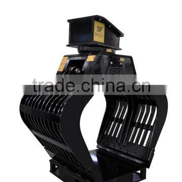 5-40T rotating excavator grapple for grap log and stone