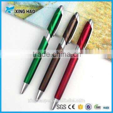 Promotional activates plastic barrel pen metal clip ball pen with logo