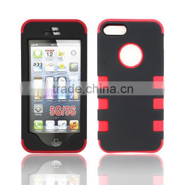 For iPhone 5S shock resistant rubber silicone case