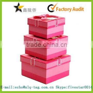 2014 sweet pink various size paper gift box/paper candy box/paper packing box