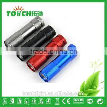 9 Led Mini Flash Torch High Quality New Design Pocket Torch Flash Light Lamp Camping for 3*AAA Battery photo-5
