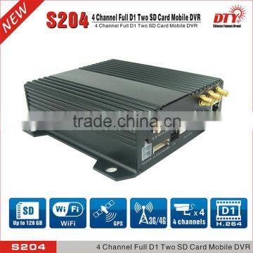 4CH Full D1 WIFI 3G Car DVR With GPS Tracker CMS Free Software photo-3