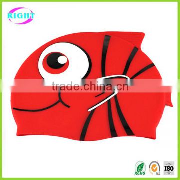 2016 silicone children swim cap/animal swimming caps