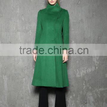 Green Long Coat Winter Coat Wool Jacket Army Coat photo-4