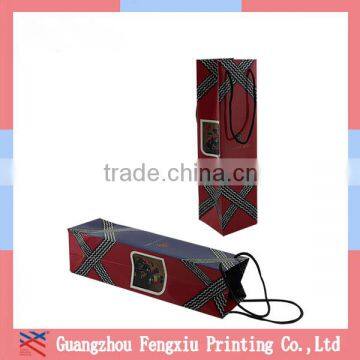 Shopping Industry Use and Custom Printed Paper Wine Bottle Bag