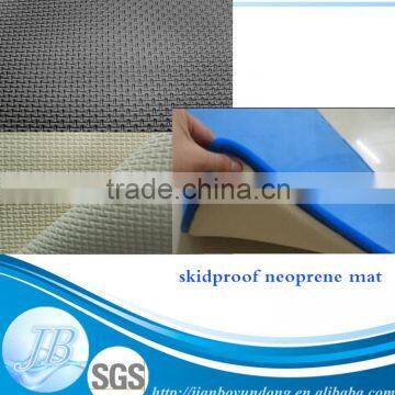 5.0mm Skidproof embossed Neoprene fabric sponge rubber with 100%polyester