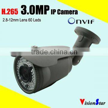 3.0 megapixel ip camera onvif plug and play hd bullet camera outdoor surveillance security