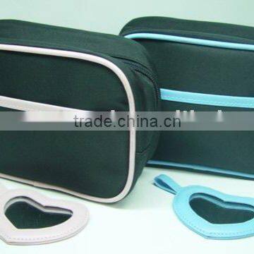 Lovely With Mirror Any Color PU Cosmetic Bag