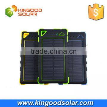 2015 new arrival dual USB 5V 2A portable 8000mah waterproof solar power bank