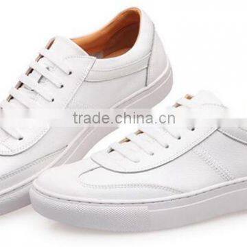 White Genuine Leather Sneakers