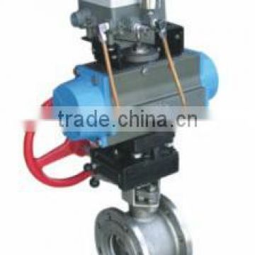 Pneumatic V type ball valve