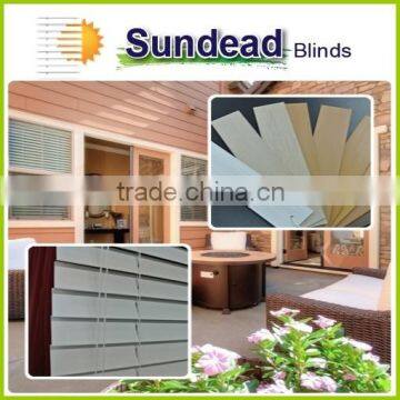 faux wood blinds as real wood look blinds moisture-resistant and budget friendly , office curtain and blinds