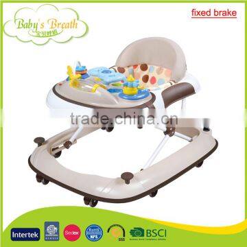 BW-12A rolling plastic indoor baby walker 2015 mini walker caster with fixed brake