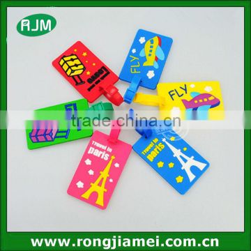 OEM soft PVC travel luggage tag/ name tag/baggage tag