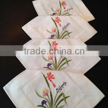 Hand Embroidered Napkins, Linen Napkins With Embroidered photo-4
