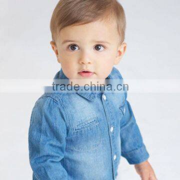 davebella 2013 autumn new baby jeans coat for boy DB338