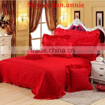 Bedding bedding set wedding bedding set for marry home China wholesale Red color