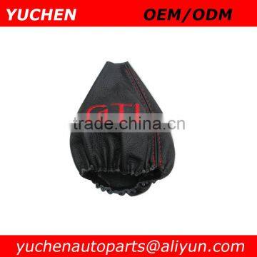 YUCHEN Car Shift Gear Knob Leather Boot With Red Stitches GTI Leather For VW Golf 3 MKIII MK3 1992-1998