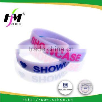 Custom Cheap Personalized Engraved 3D Soft PVC Bracelet