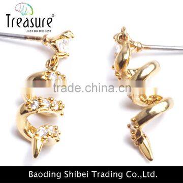Fashion Jewelry Hot Selling Wholesale Rhinestone Spiral Long Drop Earring photo-4