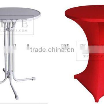 factory direct high quality LED foldable cocktail table bar table bistro table with stretch cover                        
                                                Quality Choice