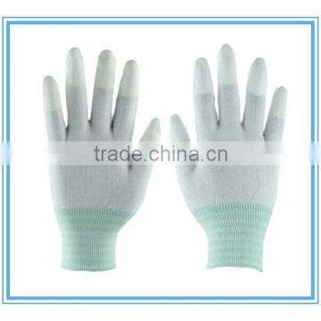 PU Finger Coated 13 Gauge Carbon Fiber ESD Gloves for Electric work
