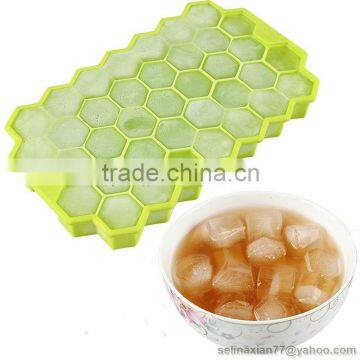 Beehive Outset Small Ice Cube Tray Durable Flexible Silicone 34 Hexagon Shaped Cubes