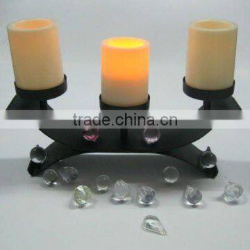 cheap led iron table standing plastic candle holder