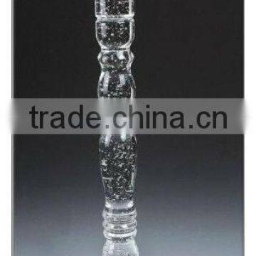 High Building Bubble Crystal Stair Pillars Decorative Glass Pillar