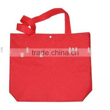 Polyester Foldable Red Shopping Bag For Supermarket