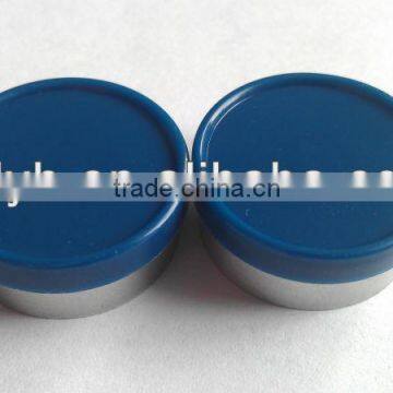 20mm blue plastic and aluminum flip off cap