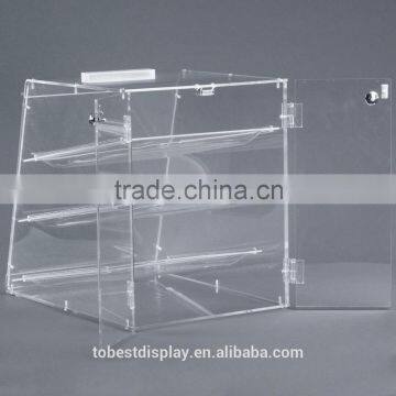 detachable fine craft 3 tiers clear acrylic cupcake display case/acrylic cupcake display cabinet