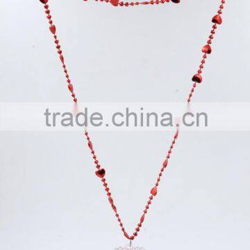 Valentine's day party Bead chain new necklace valentines titanium steel necklace