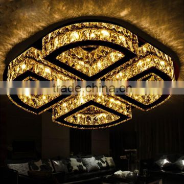 Hot Selling 60W LED Ceiling Lamp Stainless Steel K9 Crystal Decoration Ceiling Lamp