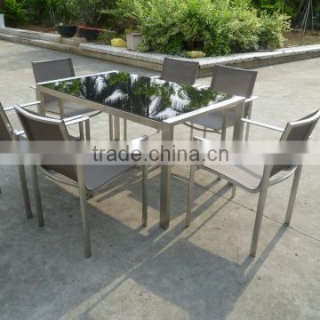 stainless steel high quality chair and table, stainless steel dining furniture