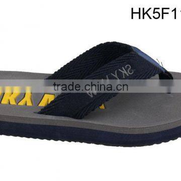 Spring & Summer New Arrival Man Woven Upper Thick Anti-Slip TPR Flip Slippers