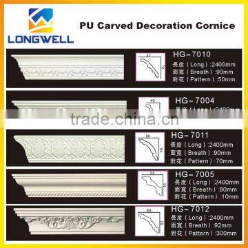 polyurethane cornice for decoration