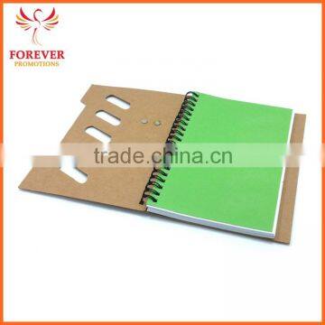 Wholsesale Custom Logo White Paper Notebook 17.7*13.0CM Eco Recycled Notebook With Eco Pen Hardware Cover Jotter photo-5