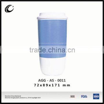 2015 new plastic mug Promotional 16oz 400ml mug double wall coffe mug