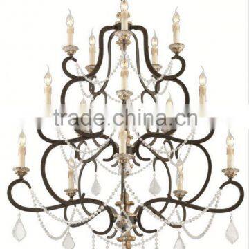 SpringBud Lamp E14*5 edison bulb antique candle black lamp large chandelier pendant