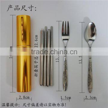 New design stainless steel cutlery set with golden box