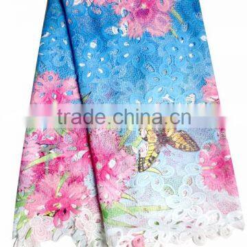 2015 multi-color lace fabric fabric samples of lace for dresses