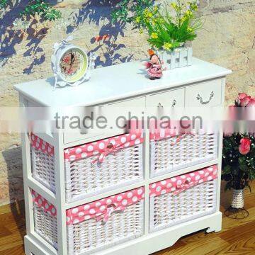 Cheap French White Wood Small Nightstands Table photo-4