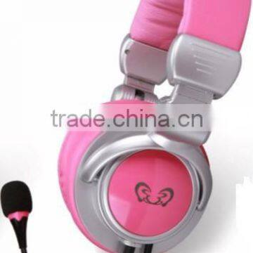 Cheap cute headphone, colorful mobile phone headphone with removable mic